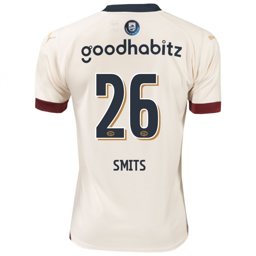 Donna Maglia Eef Smits #26 Bianco Blu Kit Gara Away 2023/24 Maglietta