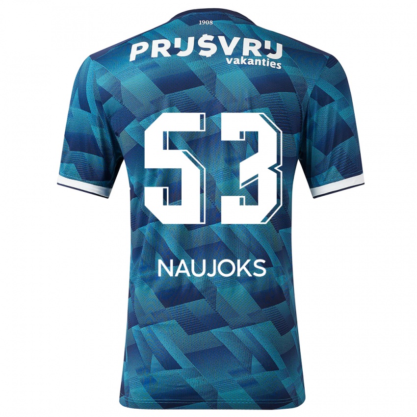 Donna Maglia Noah Naujoks #53 Blu Kit Gara Away 2023/24 Maglietta