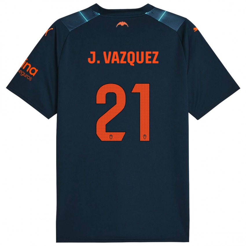 Donna Maglia Jesús Vázquez #21 Blu Marino Kit Gara Away 2023/24 Maglietta