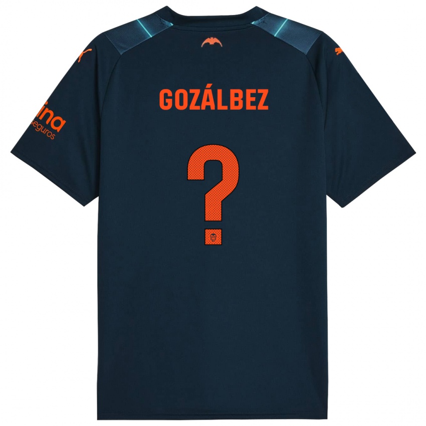 Donna Maglia Pablo Gozálbez #0 Blu Marino Kit Gara Away 2023/24 Maglietta