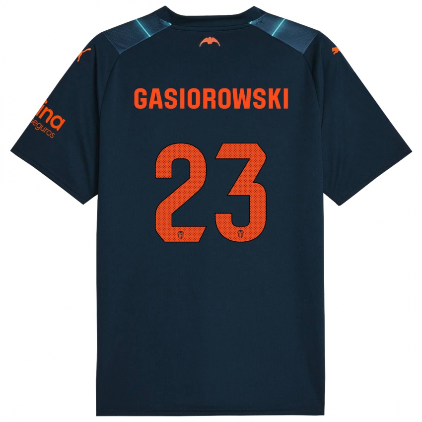 Donna Maglia Yarek Gasiorowski #23 Blu Marino Kit Gara Away 2023/24 Maglietta