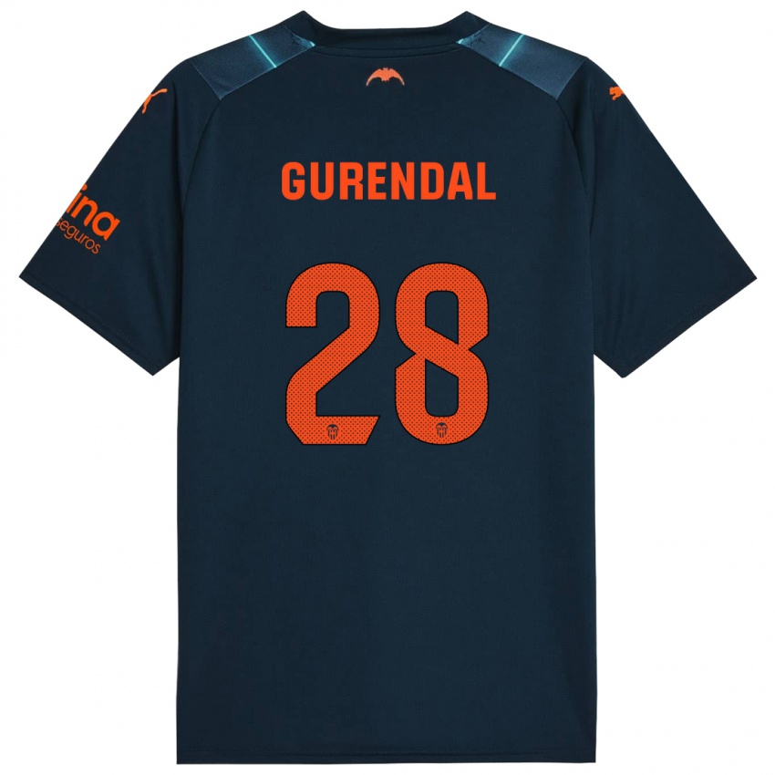 Donna Maglia Alexander Gurendal #28 Blu Marino Kit Gara Away 2023/24 Maglietta