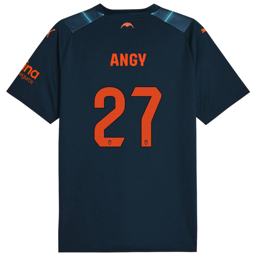 Donna Maglia Angy #27 Blu Marino Kit Gara Away 2023/24 Maglietta