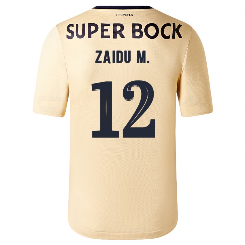 Donna Maglia Zaidu #12 Beige-Dorato Kit Gara Away 2023/24 Maglietta