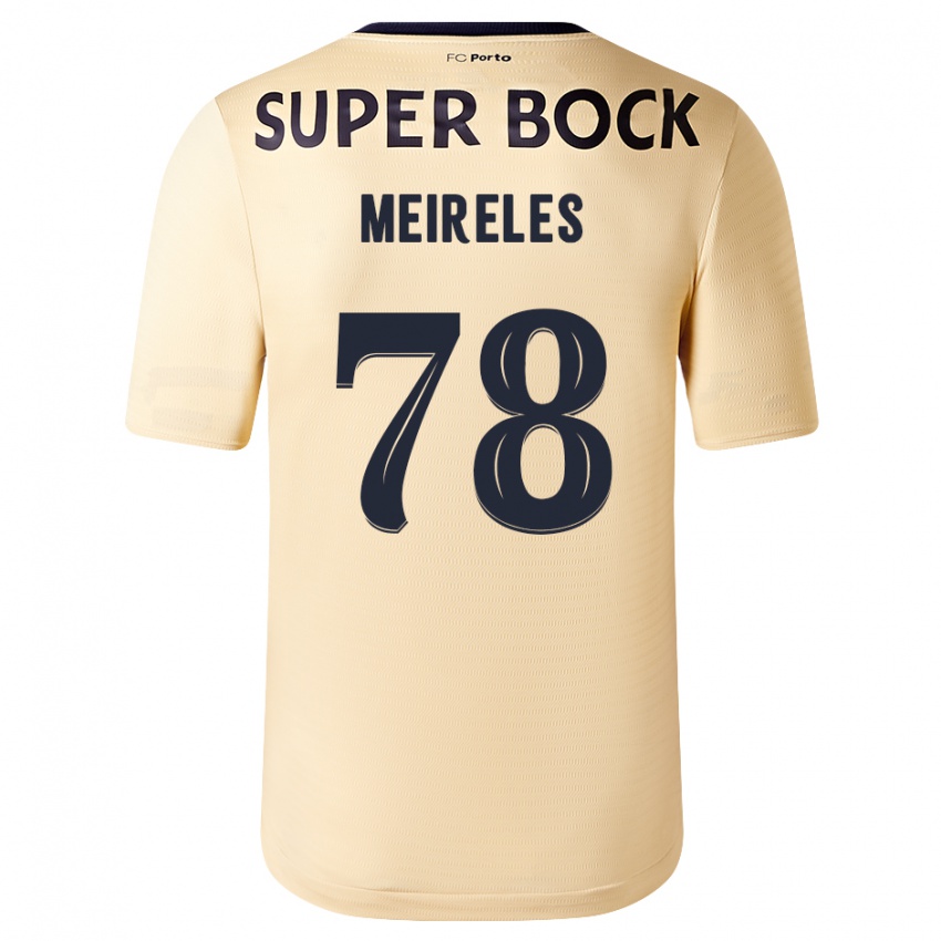 Donna Maglia Jorge Meireles #78 Beige-Dorato Kit Gara Away 2023/24 Maglietta