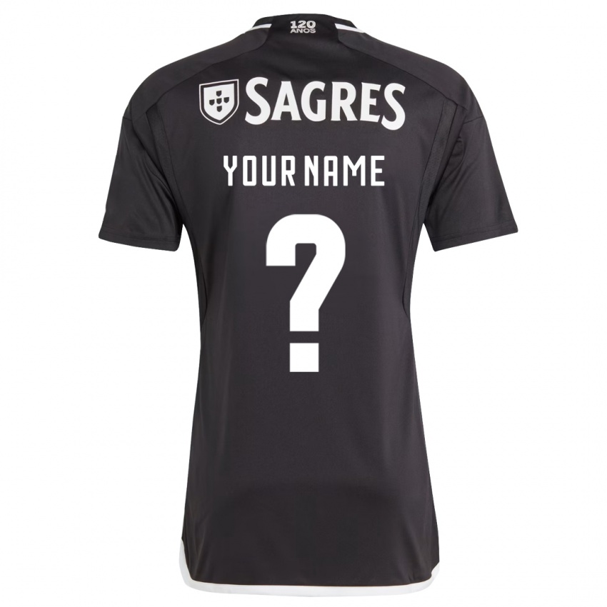 Donna Maglia Il Tuo Nome #0 Nero Kit Gara Away 2023/24 Maglietta