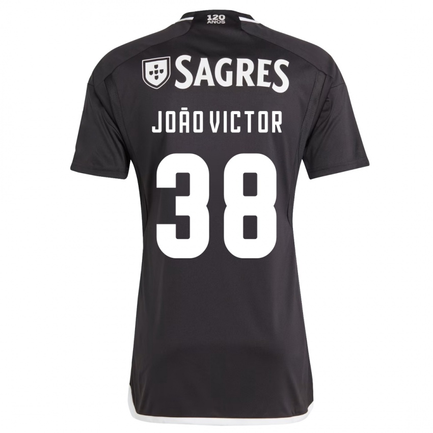 Donna Maglia João Victor #38 Nero Kit Gara Away 2023/24 Maglietta