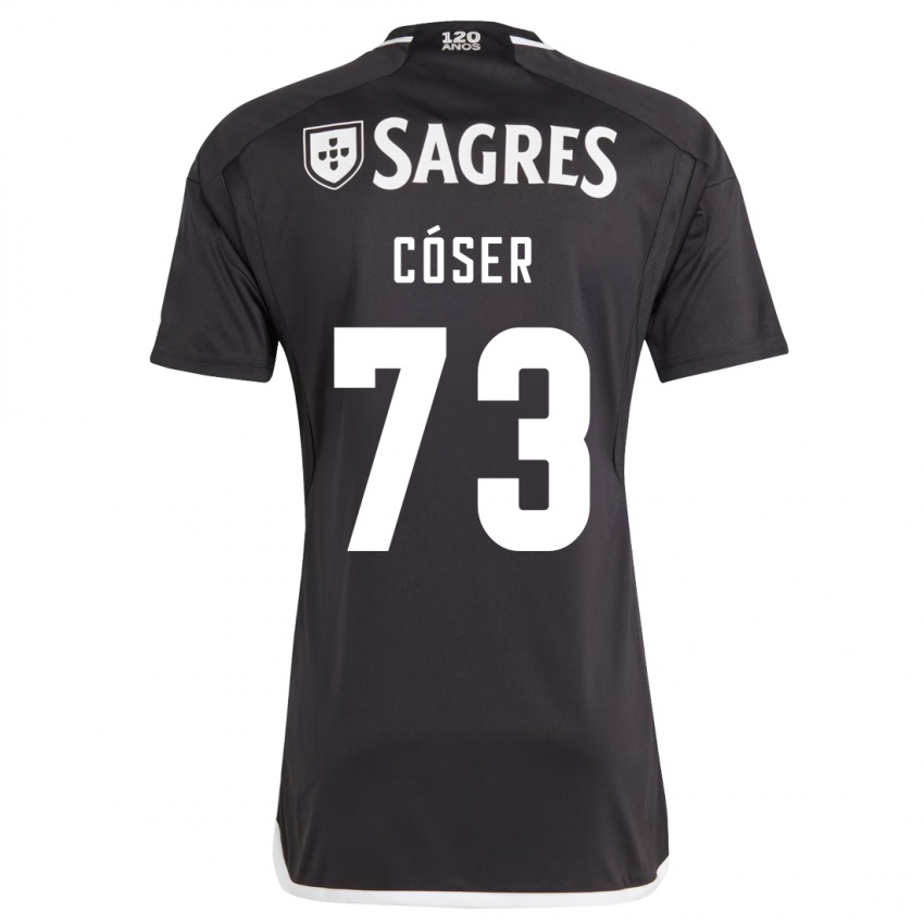 Donna Maglia Tiago Cóser #73 Nero Kit Gara Away 2023/24 Maglietta