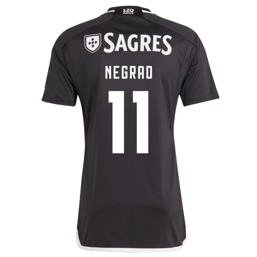 Donna Maglia Maria Negrao #11 Nero Kit Gara Away 2023/24 Maglietta