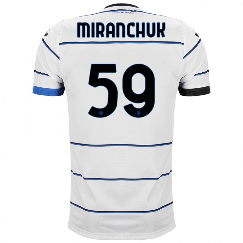 Donna Maglia Aleksey Miranchuk #59 Bianco Kit Gara Away 2023/24 Maglietta