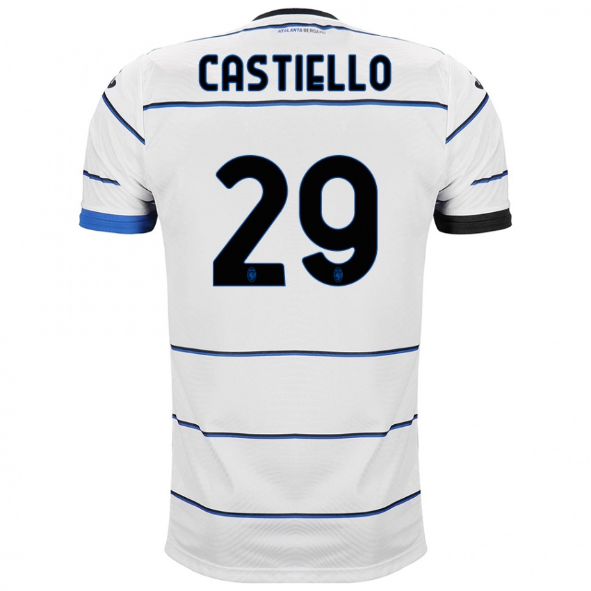 Donna Maglia Alex Castiello #29 Bianco Kit Gara Away 2023/24 Maglietta