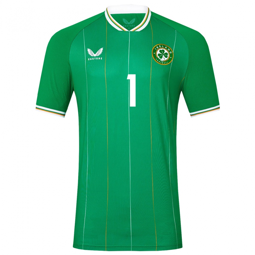 Bambino Maglia Irlanda Conor Walsh #1 Verde Kit Gara Home 24-26 Maglietta