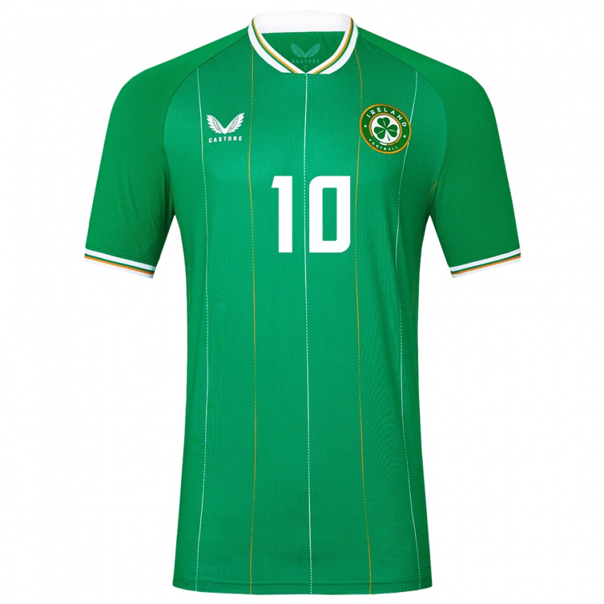 Bambino Maglia Irlanda Harry Vaughan #10 Verde Kit Gara Home 24-26 Maglietta