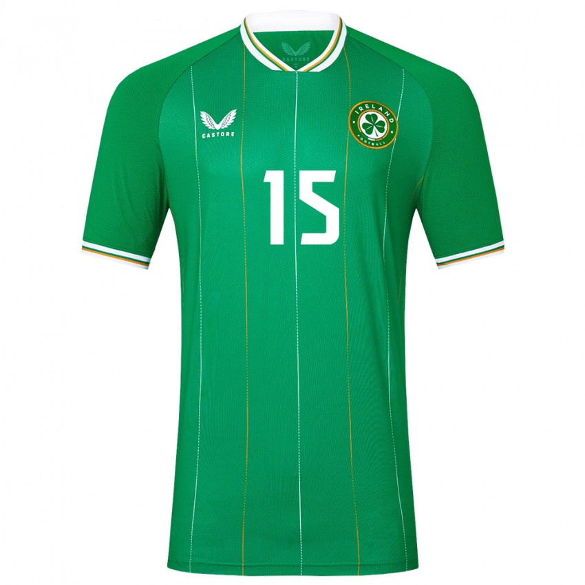 Bambino Maglia Irlanda Oisín Gallagher #15 Verde Kit Gara Home 24-26 Maglietta