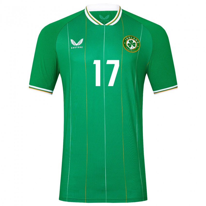 Bambino Maglia Irlanda Jamie Finn #17 Verde Kit Gara Home 24-26 Maglietta