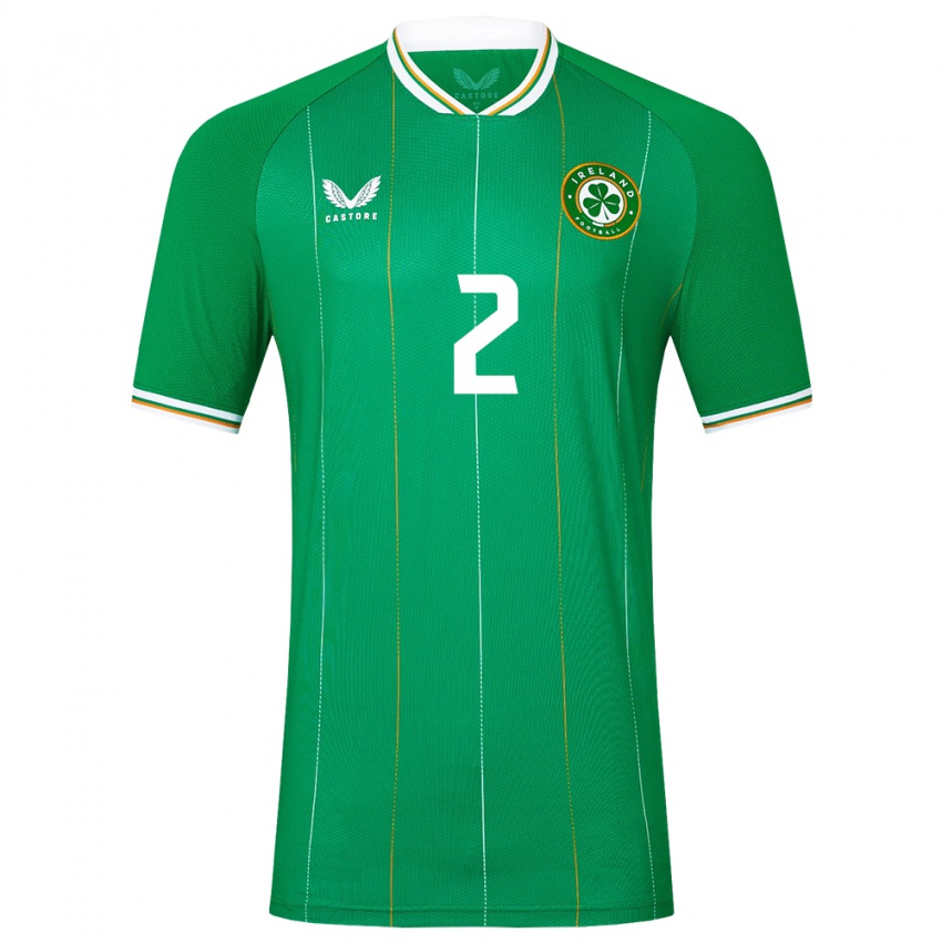 Bambino Maglia Irlanda Matt Doherty #2 Verde Kit Gara Home 24-26 Maglietta