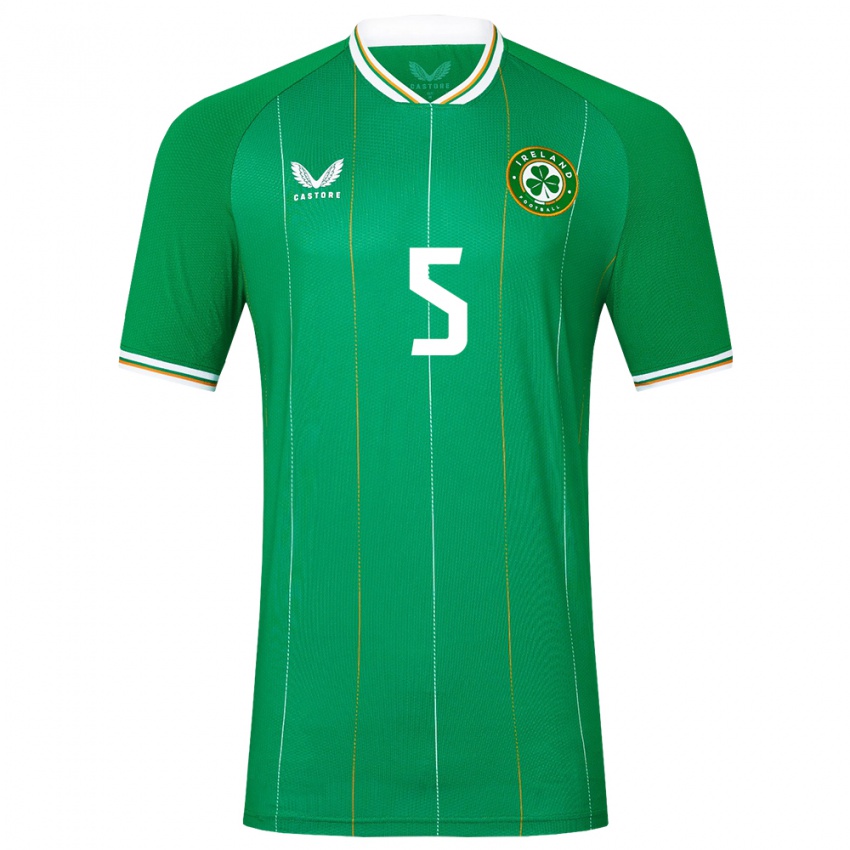 Bambino Maglia Irlanda Taylor Mccarthy #5 Verde Kit Gara Home 24-26 Maglietta