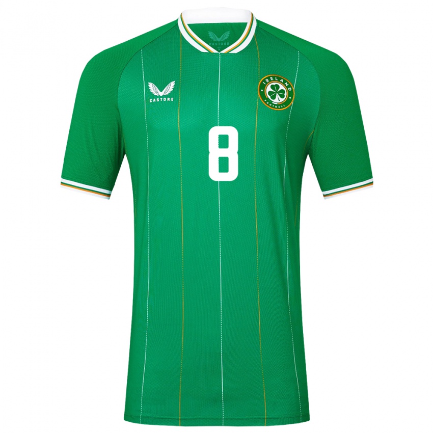 Bambino Maglia Irlanda James Mcmanus #8 Verde Kit Gara Home 24-26 Maglietta