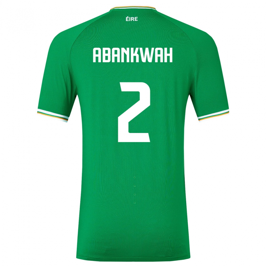 Bambino Maglia Irlanda James Abankwah #2 Verde Kit Gara Home 24-26 Maglietta