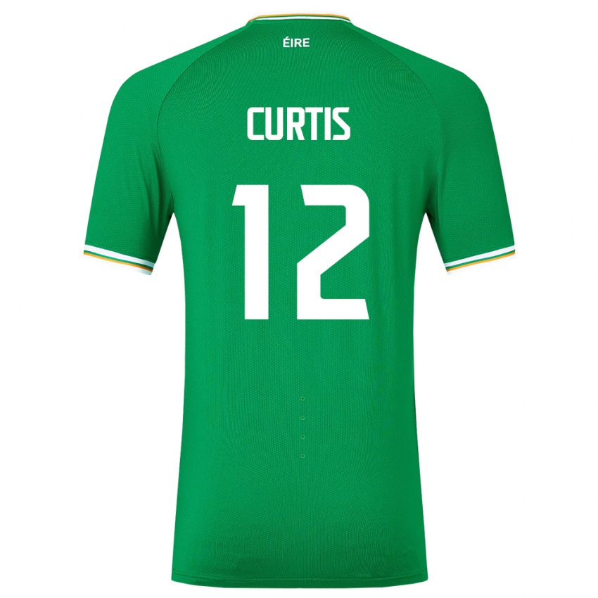 Bambino Maglia Irlanda Sam Curtis #12 Verde Kit Gara Home 24-26 Maglietta