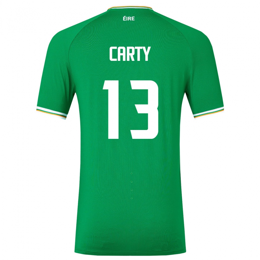 Bambino Maglia Irlanda Conor Carty #13 Verde Kit Gara Home 24-26 Maglietta