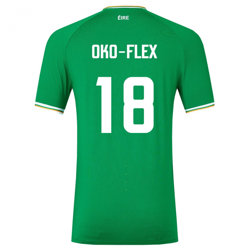 Bambino Maglia Irlanda Armstrong Oko-Flex #18 Verde Kit Gara Home 24-26 Maglietta