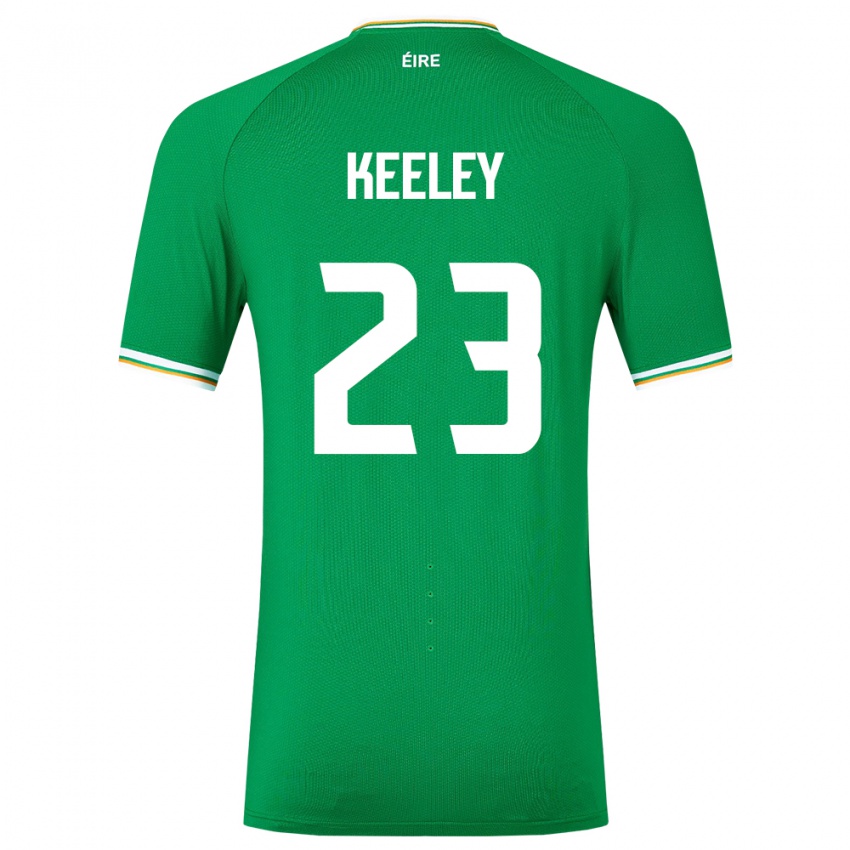 Bambino Maglia Irlanda Josh Keeley #23 Verde Kit Gara Home 24-26 Maglietta