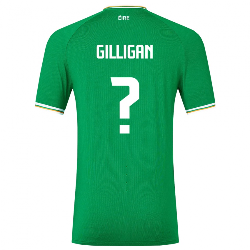 Bambino Maglia Irlanda Ciaran Gilligan #0 Verde Kit Gara Home 24-26 Maglietta