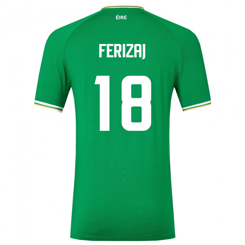 Bambino Maglia Irlanda Justin Ferizaj #18 Verde Kit Gara Home 24-26 Maglietta