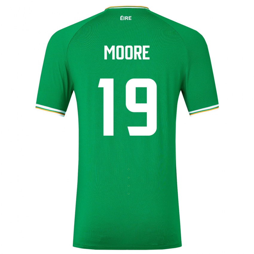 Bambino Maglia Irlanda Sean Moore #19 Verde Kit Gara Home 24-26 Maglietta