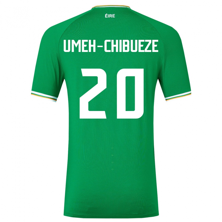 Bambino Maglia Irlanda Franco Umeh-Chibueze #20 Verde Kit Gara Home 24-26 Maglietta