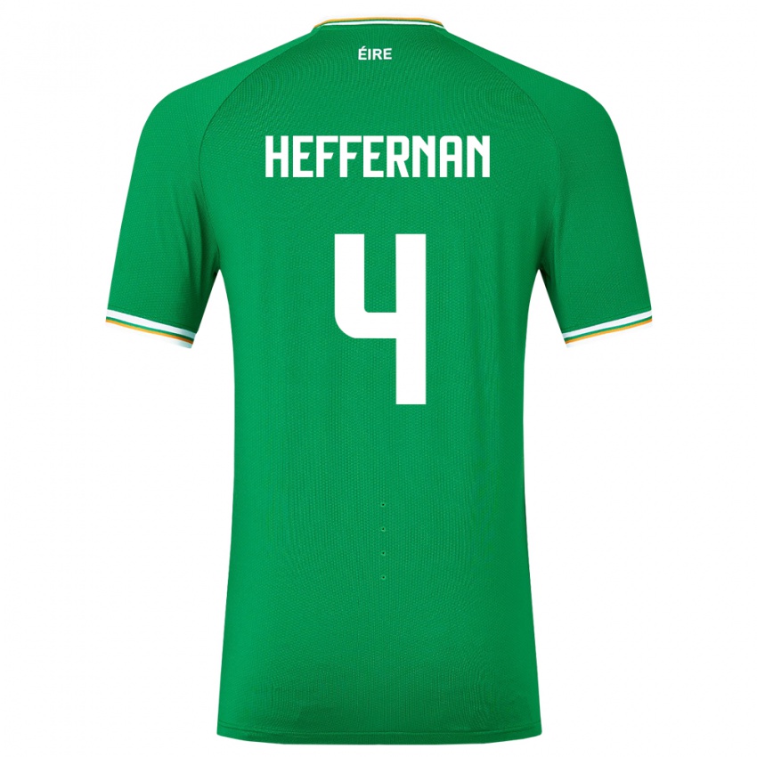 Bambino Maglia Irlanda Cathal Heffernan #4 Verde Kit Gara Home 24-26 Maglietta