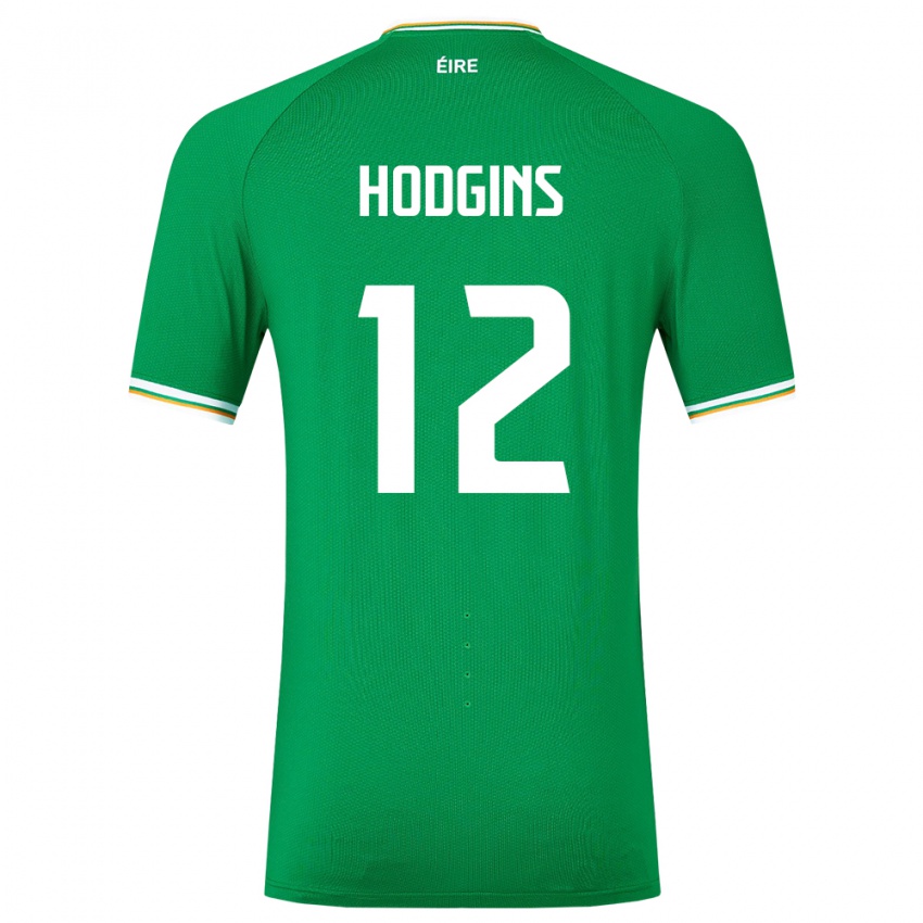 Bambino Maglia Irlanda Gavin Hodgins #12 Verde Kit Gara Home 24-26 Maglietta