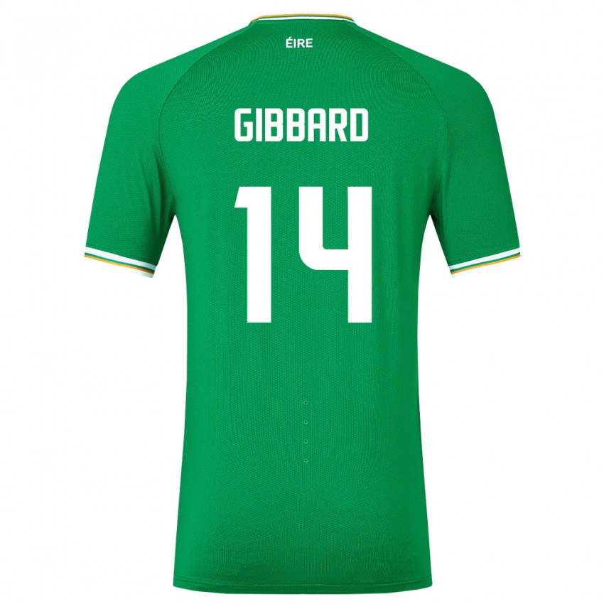 Bambino Maglia Irlanda Joseph Gibbard #14 Verde Kit Gara Home 24-26 Maglietta