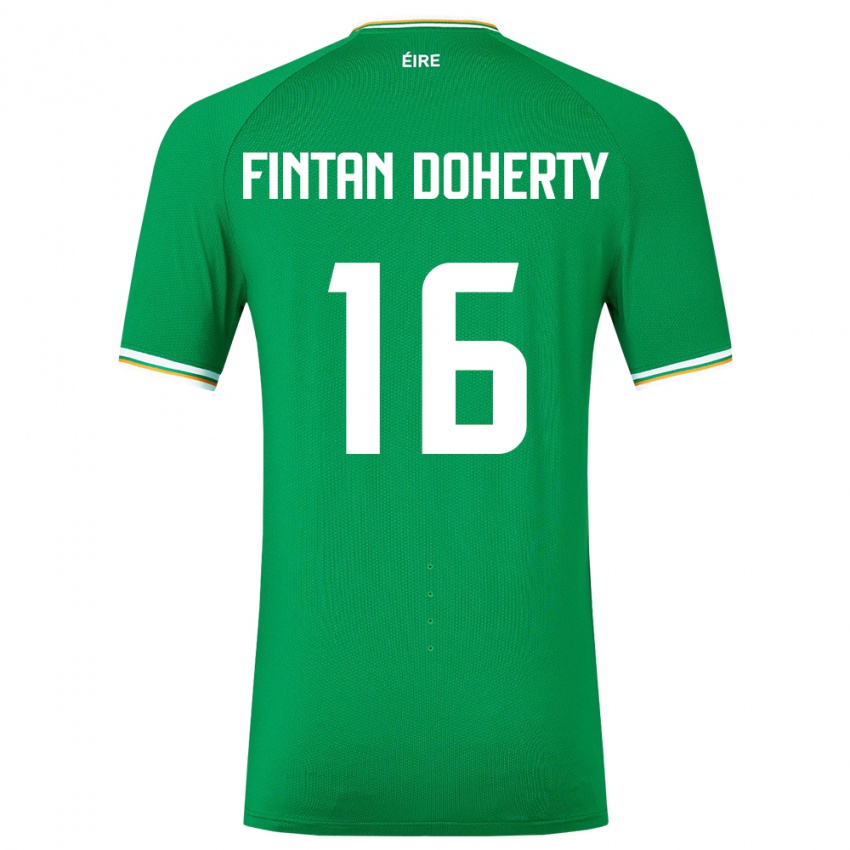 Bambino Maglia Irlanda Fintan Doherty #16 Verde Kit Gara Home 24-26 Maglietta