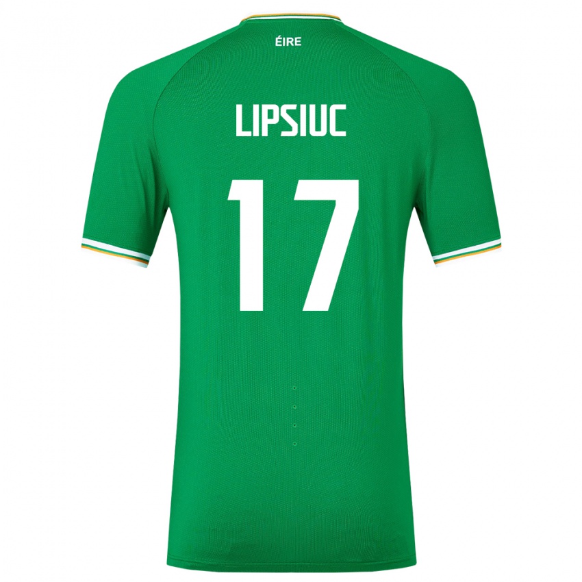 Bambino Maglia Irlanda Darius Lipsiuc #17 Verde Kit Gara Home 24-26 Maglietta