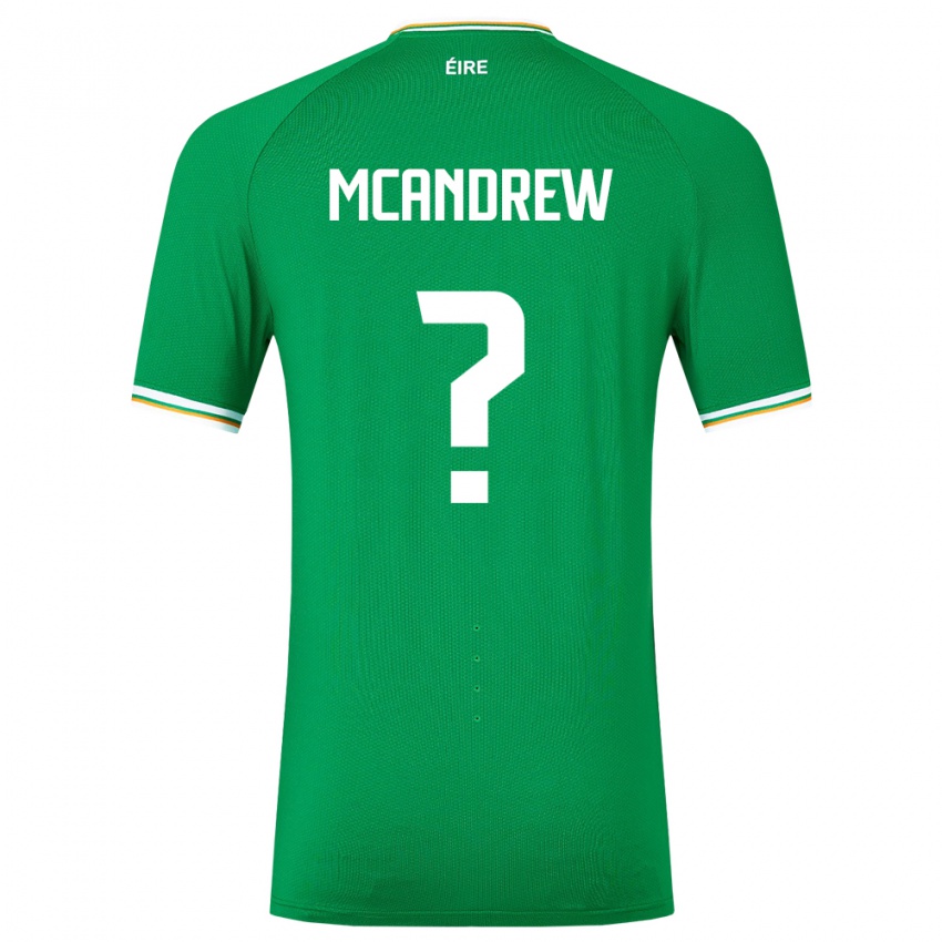 Bambino Maglia Irlanda Niall Mcandrew #0 Verde Kit Gara Home 24-26 Maglietta