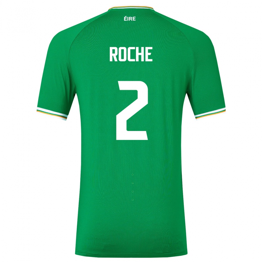 Bambino Maglia Irlanda James Roche #2 Verde Kit Gara Home 24-26 Maglietta