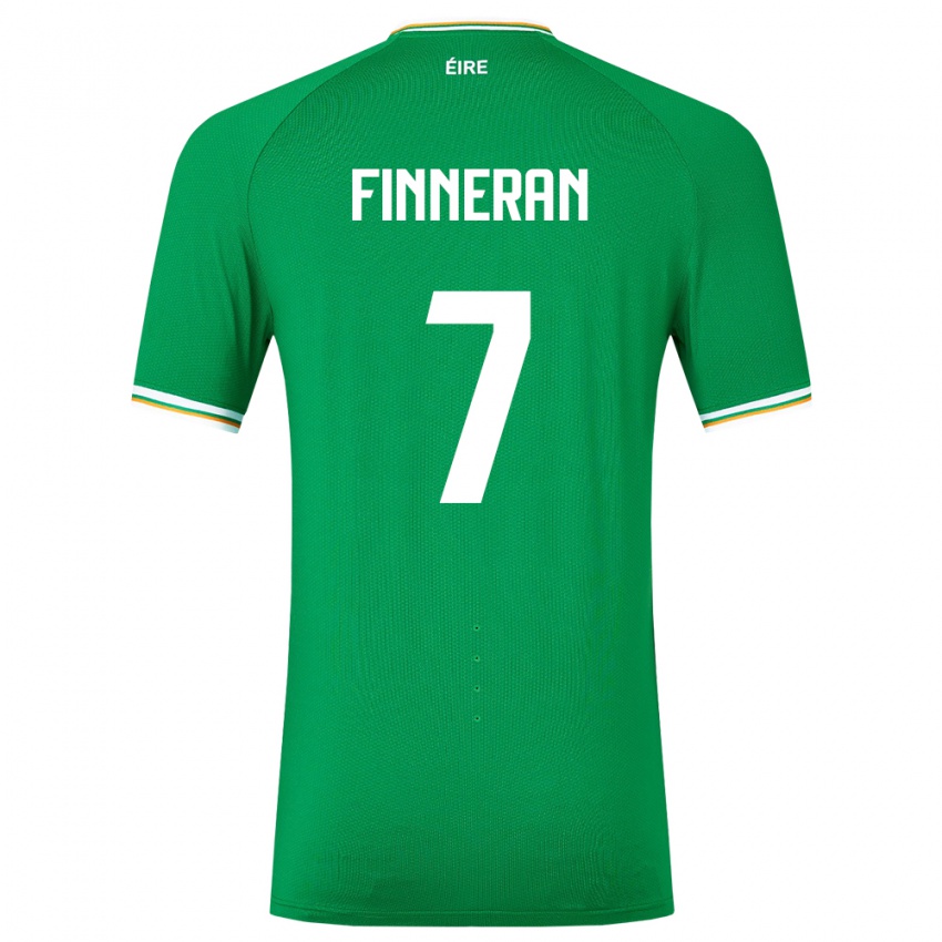 Bambino Maglia Irlanda Rory Finneran #7 Verde Kit Gara Home 24-26 Maglietta