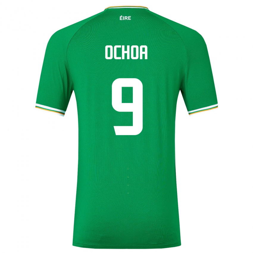 Bambino Maglia Irlanda Aarón Ochoa #9 Verde Kit Gara Home 24-26 Maglietta