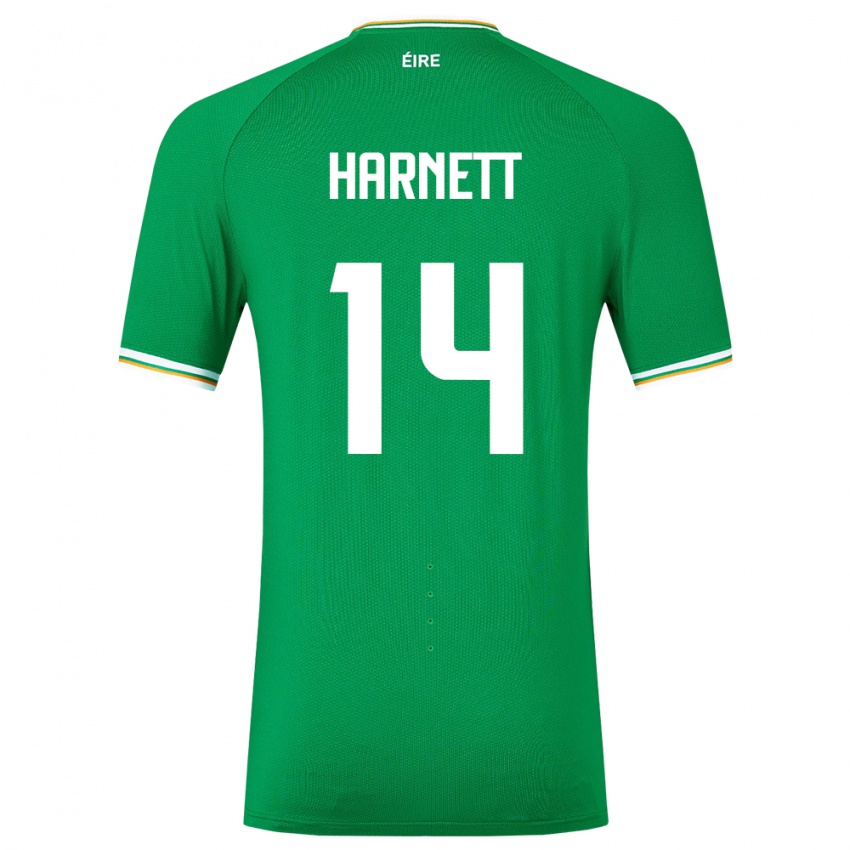 Bambino Maglia Irlanda Kaylem Harnett #14 Verde Kit Gara Home 24-26 Maglietta