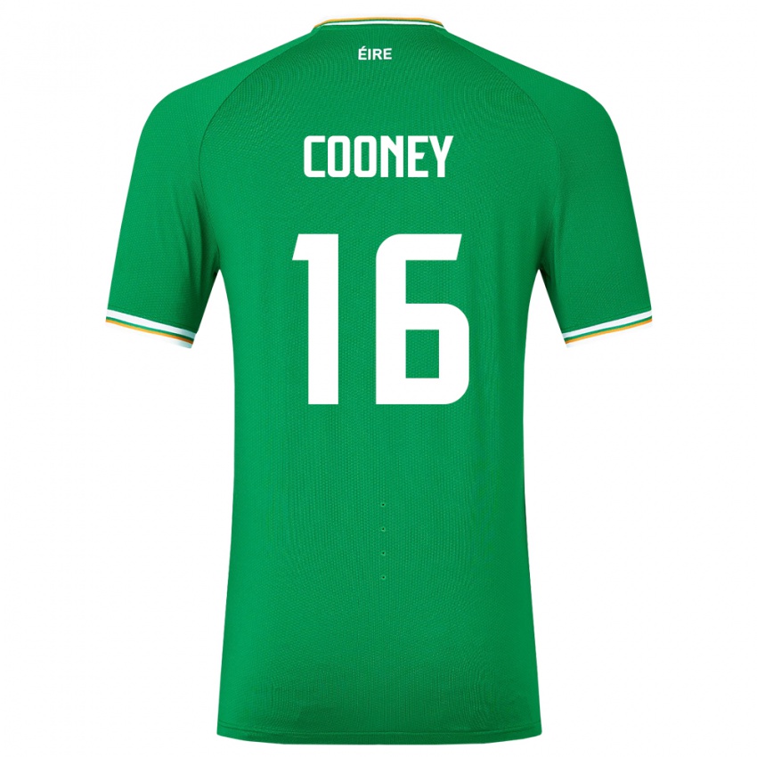 Bambino Maglia Irlanda Oisin Cooney #16 Verde Kit Gara Home 24-26 Maglietta