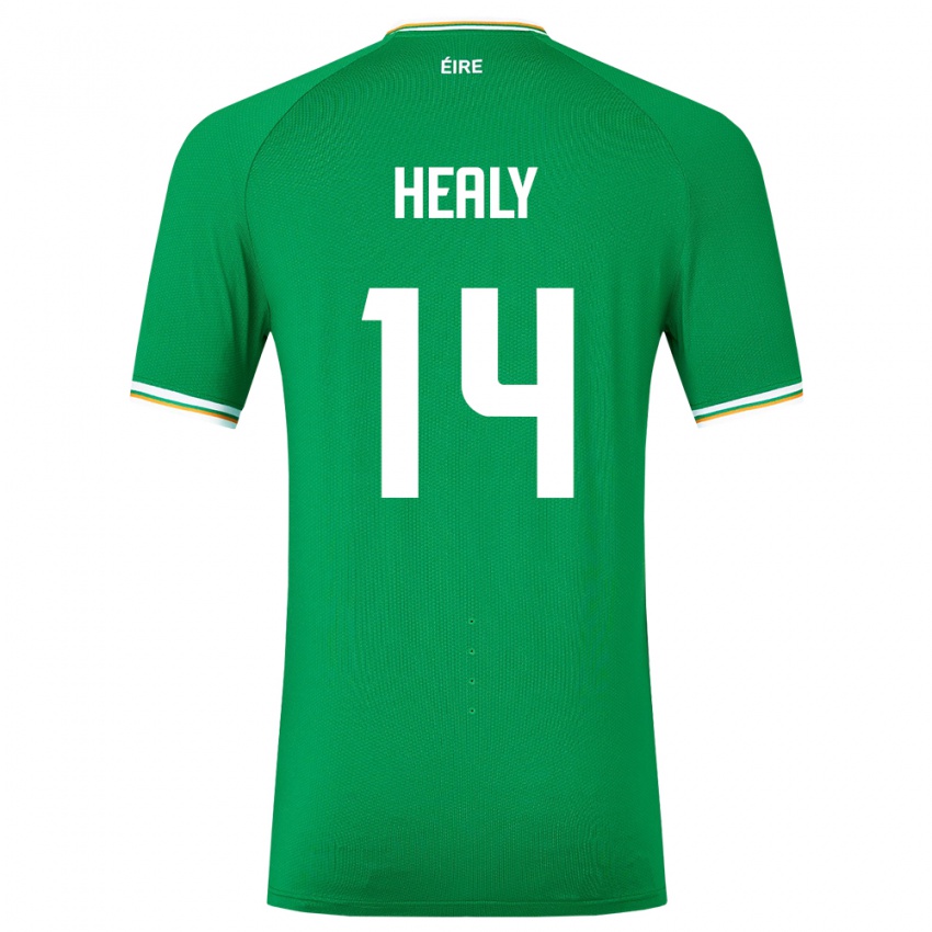 Bambino Maglia Irlanda Freya Healy #14 Verde Kit Gara Home 24-26 Maglietta