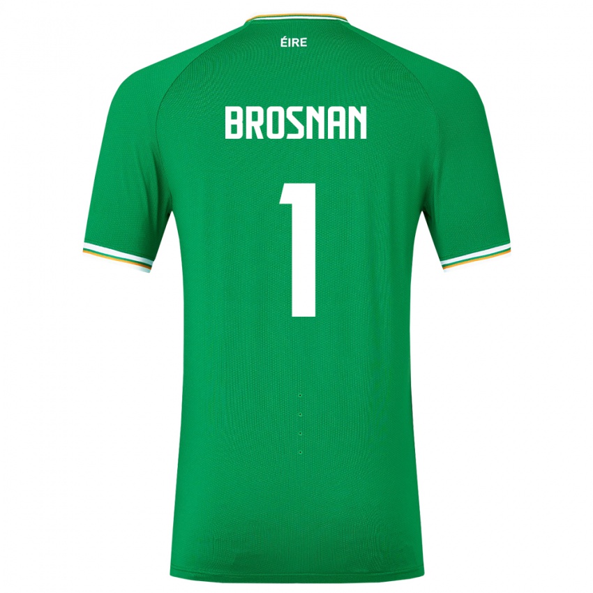 Bambino Maglia Irlanda Courtney Brosnan #1 Verde Kit Gara Home 24-26 Maglietta