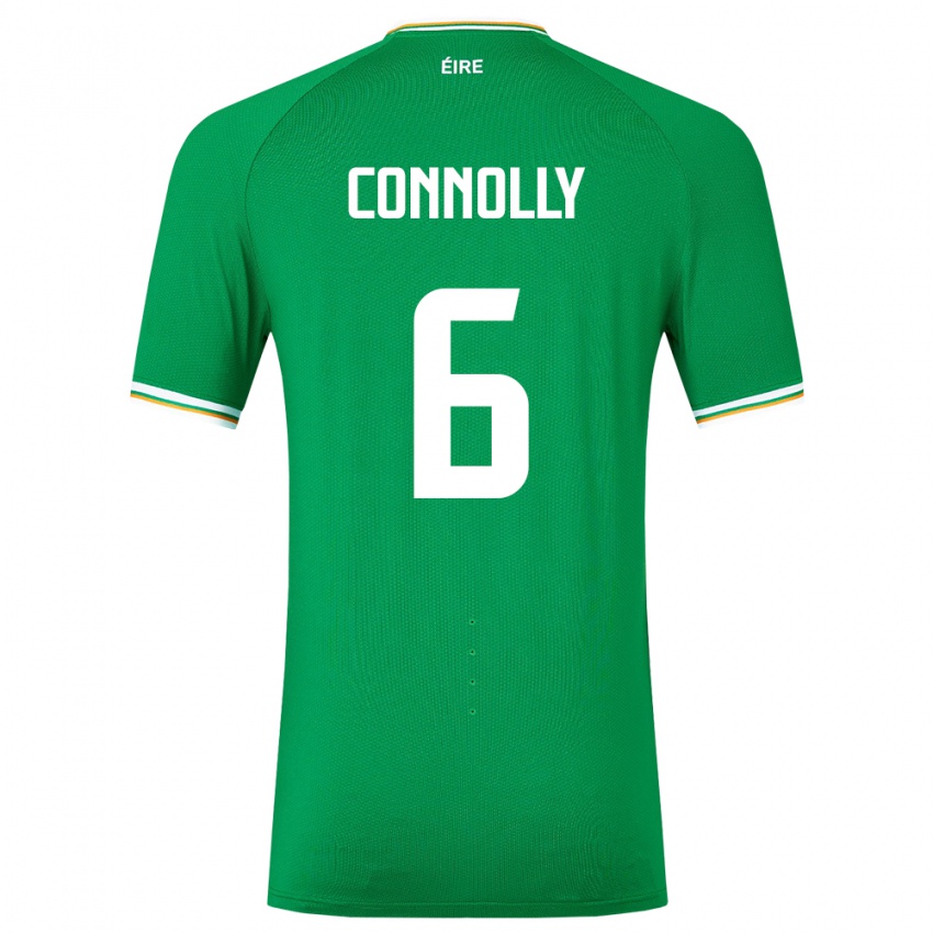 Bambino Maglia Irlanda Megan Connolly #6 Verde Kit Gara Home 24-26 Maglietta