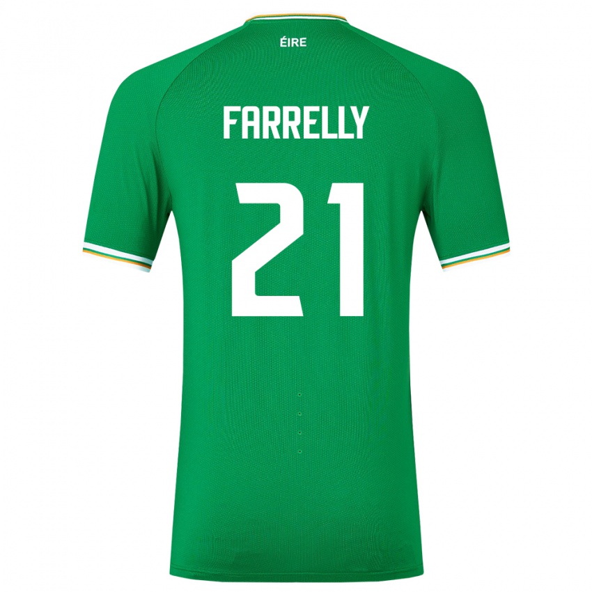 Bambino Maglia Irlanda Sinead Farrelly #21 Verde Kit Gara Home 24-26 Maglietta