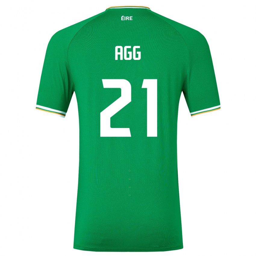 Bambino Maglia Irlanda Lily Agg #21 Verde Kit Gara Home 24-26 Maglietta