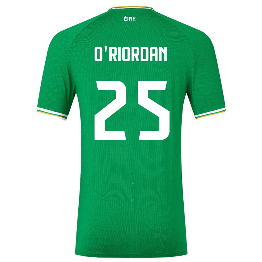 Bambino Maglia Irlanda Claire O'riordan #25 Verde Kit Gara Home 24-26 Maglietta