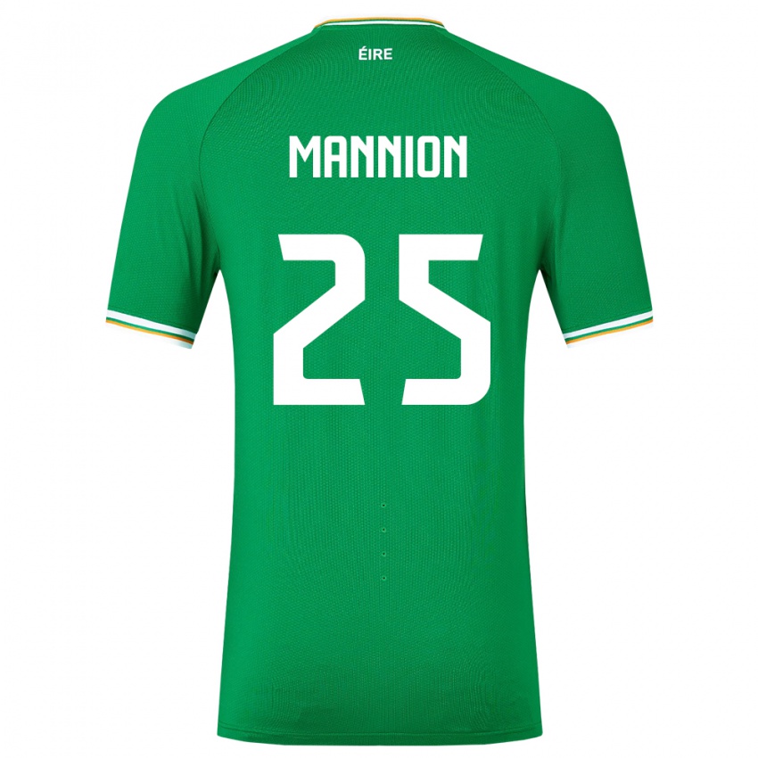 Bambino Maglia Irlanda Aoife Mannion #25 Verde Kit Gara Home 24-26 Maglietta