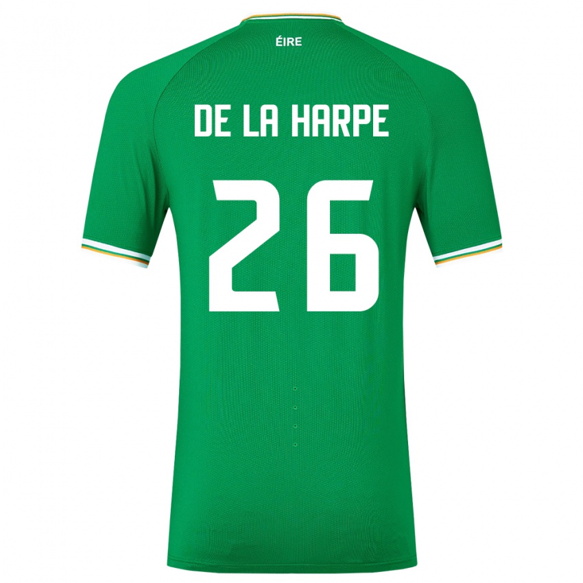 Bambino Maglia Irlanda Deborah-Anne De La Harpe #26 Verde Kit Gara Home 24-26 Maglietta